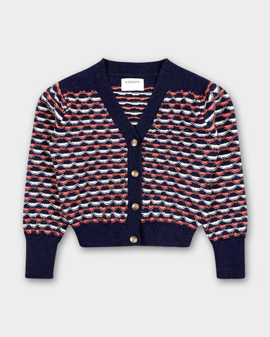 Aymara Navy Stella Knit Cardigan