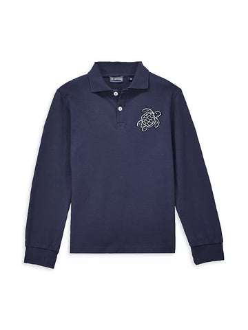 Vilebrequin Dark Blue Turtle Gassiny Polo Shirt
