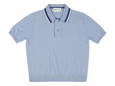 Morley Bleu Flax Utile Boys Knitted Polo