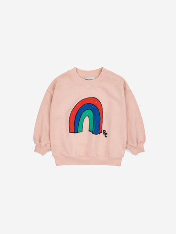 Bobo Choses Baby Light Pink Rainbow Sweatshirt
