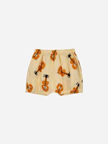 Bobo Choses Baby Light Yellow Acoustic Guitar All Over Woven Bloomer