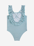 Bobo Choses Baby Aqua Vichy Ruffle Swimsuit