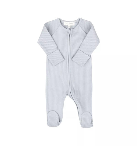 Koalav Mineral Gray Footed Onesie