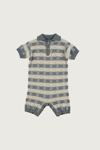 Coco Au Lait Citadel Checks Knit Romper