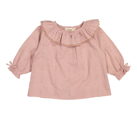 Marmar Copenhagen Cream Taupe Heart Blouse + Bloomer Set