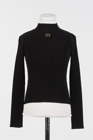 Twinset Black Knit Turtleneck