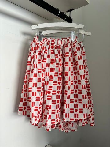 Yell-Oh Hearts Button Skirt