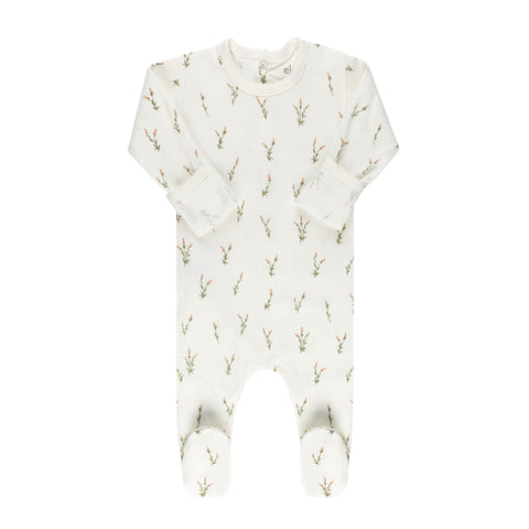 Ely's & Co Ivory/Pink Lilac Footie