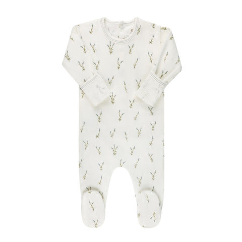 Ely's & Co Ivory/Blue Lilac Footie