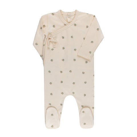 Ely's & Co Cream Vintage Floral Footie