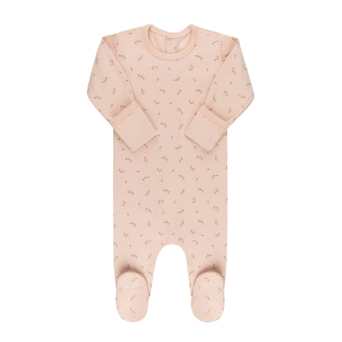 Ely's & Co Pink Floral Printed Footie