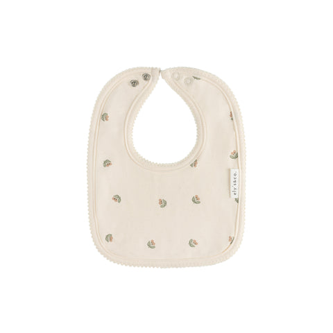 Ely's & Co Cream Vintage Floral Bib