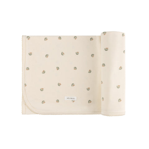 Ely's & Co Cream Vintage Floral Blanket
