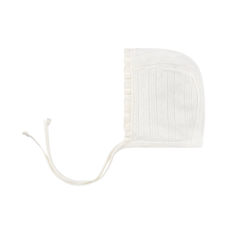 Ely's & Co Cream Pointelle Bonnet