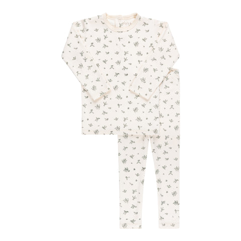 Ely's & Co Emerald Elderberry Leaf Cotton Set