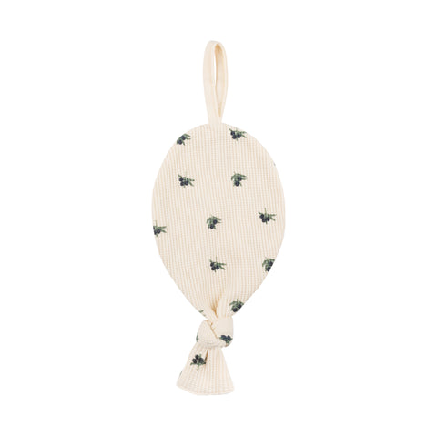 Ely's & Co Navy on Ivory Olive Waffle Paci Lovey