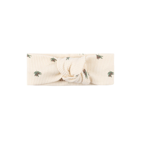 Ely's & Co Plum on Ivory Olive Waffle Knot Headband