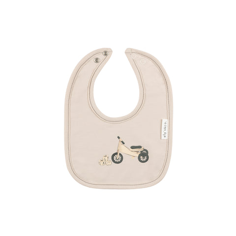 Ely's & Co Tan Bike Print Bib