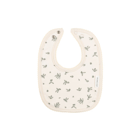 Ely's & Co Emerald Elderberry Leaf Print Bib