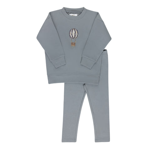 Aurora Blue French Terry Hot Air Balloon Lounge Set