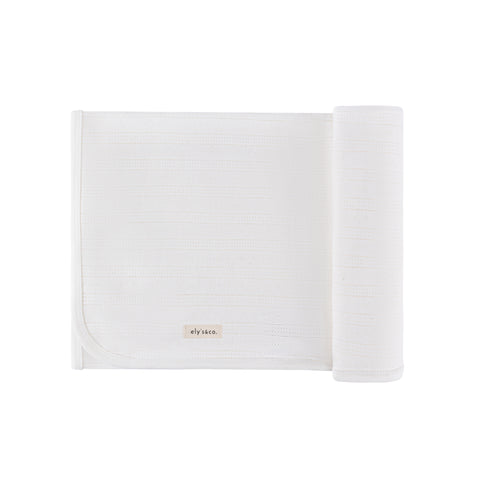 Ely's & Co Cream Pointelle Blanket