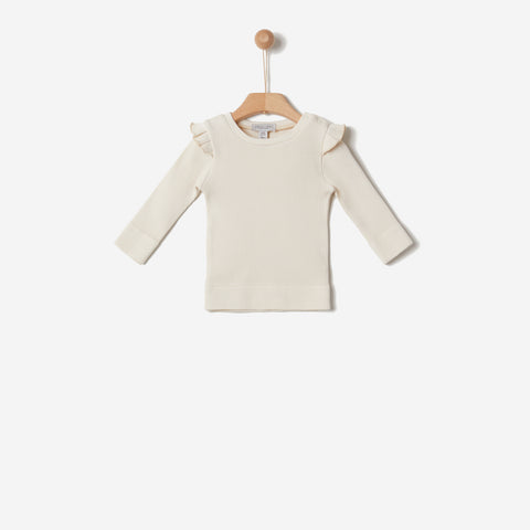 Yell-Oh Egg Nog Frill Ribbed Legging Set