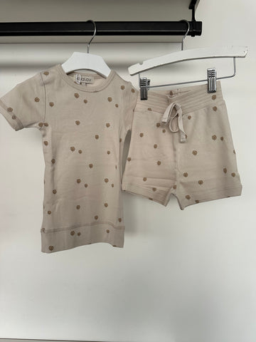 Koalav Light Grey Printed SS Homewear Set