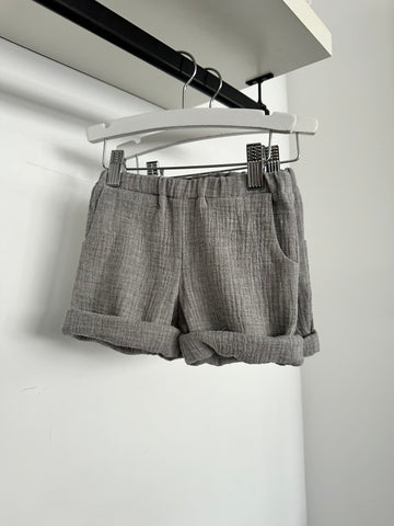 Tiny Bunny Grey Muslin Shorts
