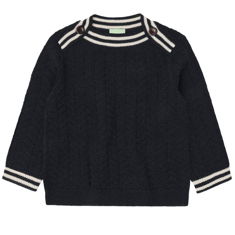 FUB Baby Dark Navy Zigzag Sweater + Legging Set