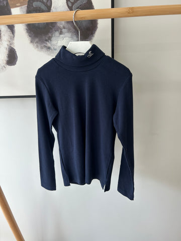 Cottier Navy Jill Turtleneck