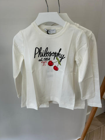 Philosophy White Logo Print Tee