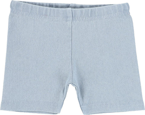 Lil Legs Chambray Jean Biker Shorts