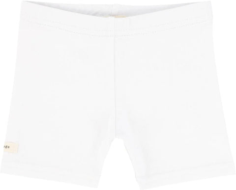 Lil Legs Pure White Biker Shorts
