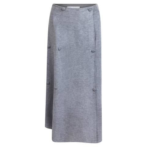 Soir Grey Becky Midi Skirt