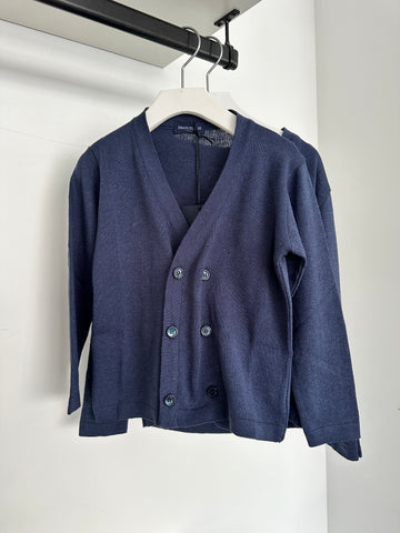 Emanuel Pris Navy Blue Double Breasted Cardigan