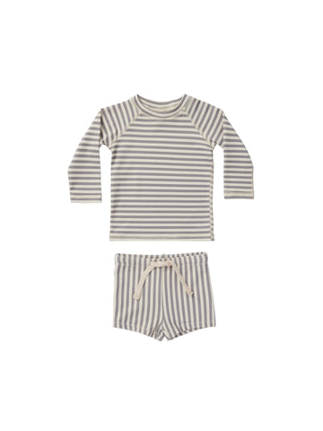 Quincy Mae Lagoon Stripe Finn Rashguard + Short Set