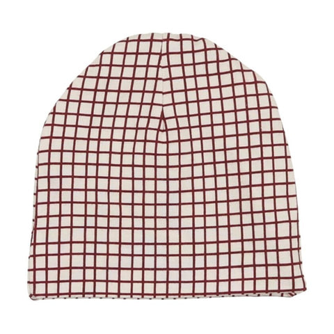 Lil Legs Red Windowpane Printed Hat