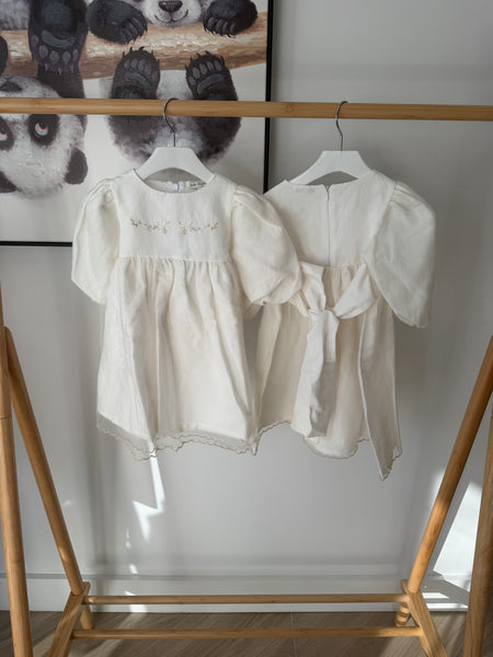 bebe dresses Bebe Organic Lou-Anne Special Embroidered Tulle Dress