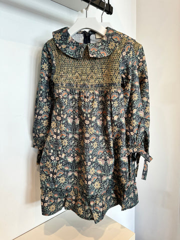 Coco Au Lait Green Floral Smocked Dress