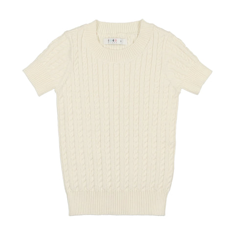 Coco Blanc Cream Cabled Sweater
