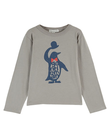 Emile et Ida Grey Penguin T-Shirt