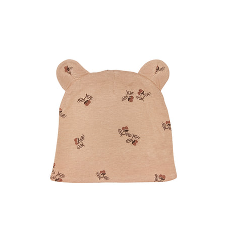 Koalav Light Peach Acorn Ears Baby Hat