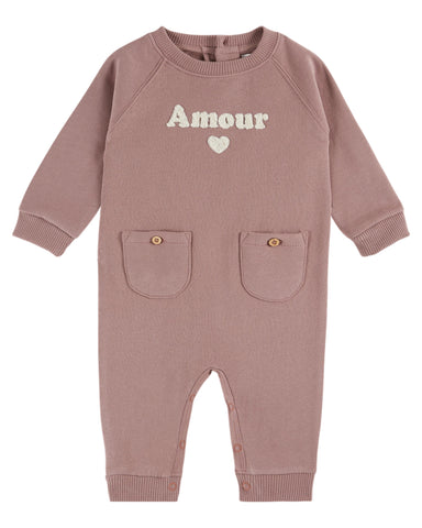 Emile et Ida Fig Amour Embroidered Jumpsuit