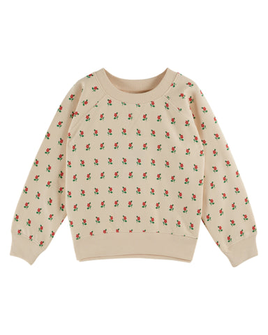 Emile et Ida Brioche Poppy All Over Sweatshirt