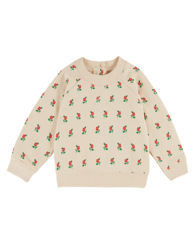 Emile et Ida Baby Brioche Poppy All Over Sweatshirt