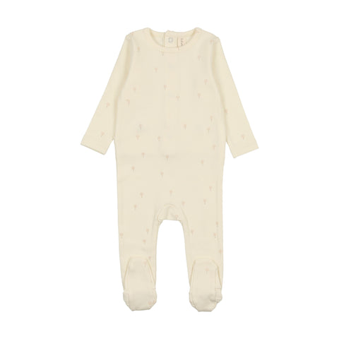 Lilette Cream/Taupe All Over Hot Air Balloon Footie