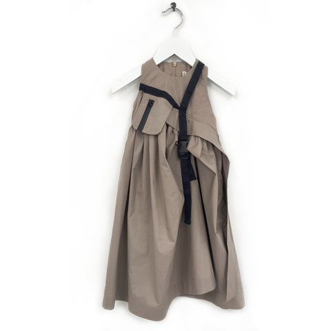 Anja Schwerbrock Sand Draped Aria Dress