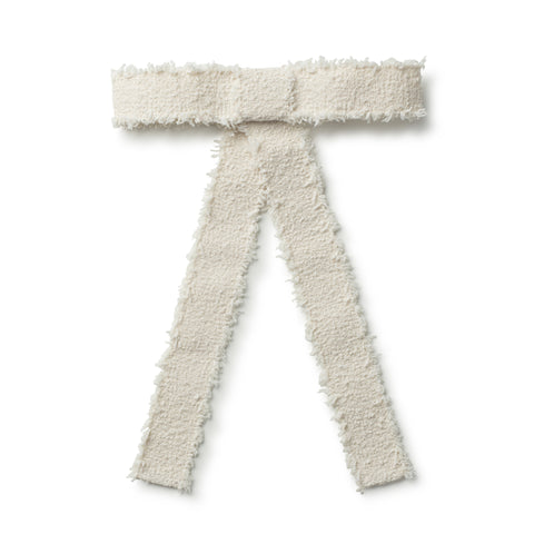 Halo Luxe Ecru Amara Deconstructed Woolen Long Tail Clip