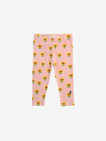 Bobo Choses Pink Sunflower All Over Leggings