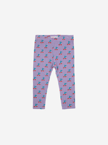Bobo Choses Baby Purple Cherry All Over Leggings